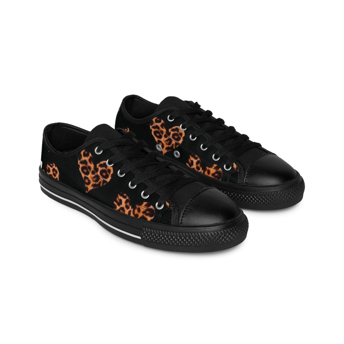 Stylish Leopard Heart Print Shoes