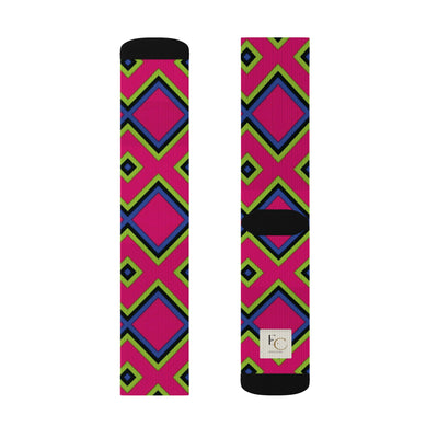 Colorful Diamond Pattern Socks