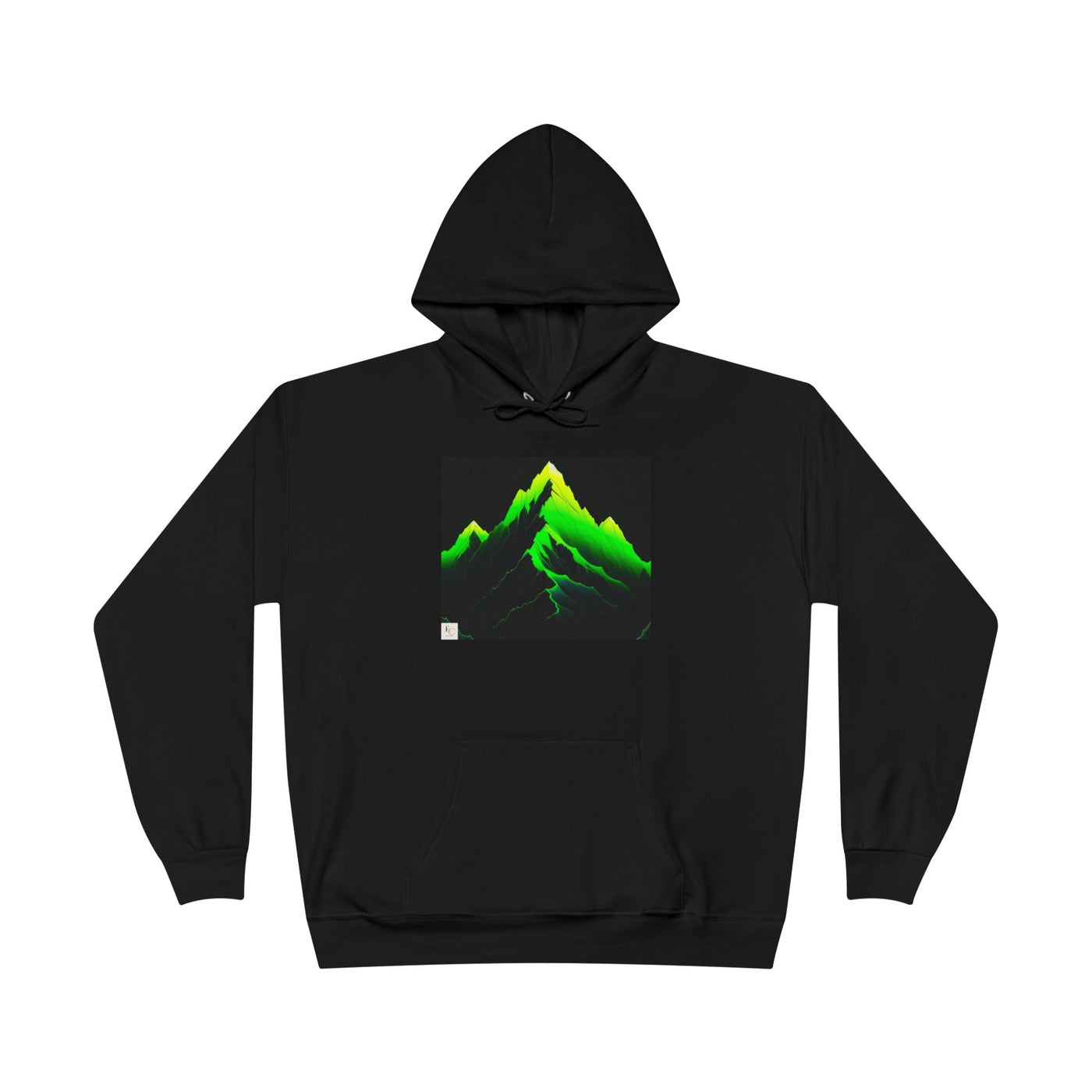 Edgy Neon Mountain Hoodie