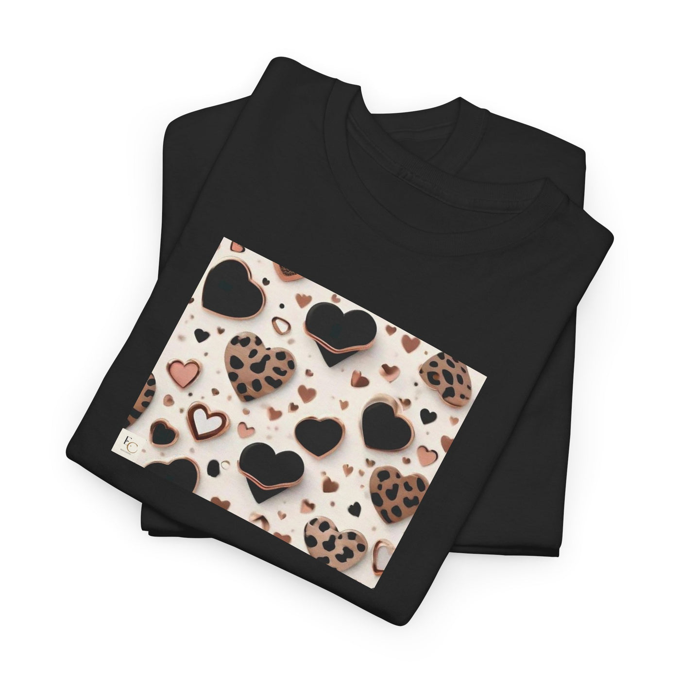 Cheetah Print Hearts T-shirt