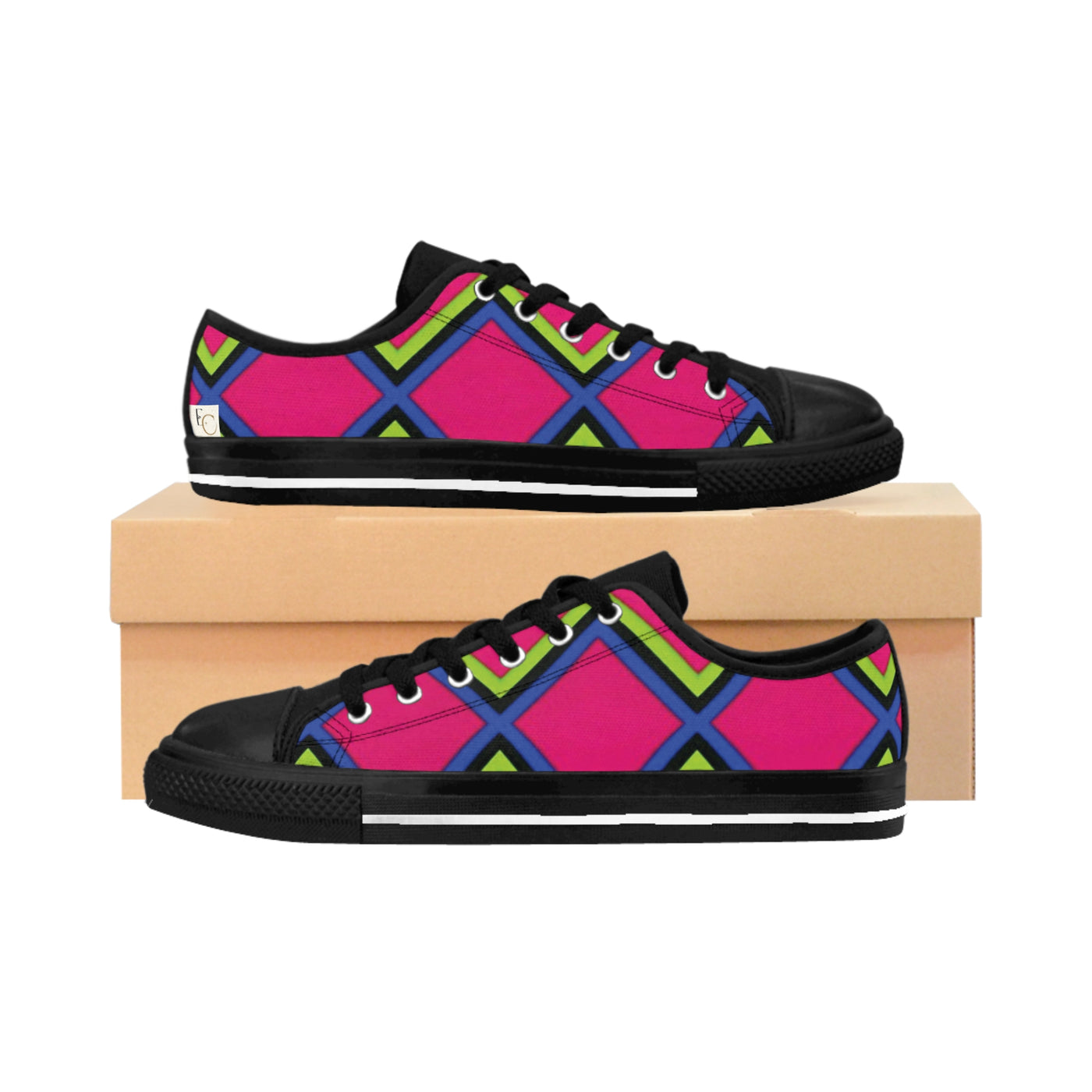 Colorful Diamond Pattern Shoes