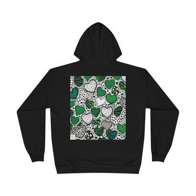 Trendy Heart Pattern Hoodie