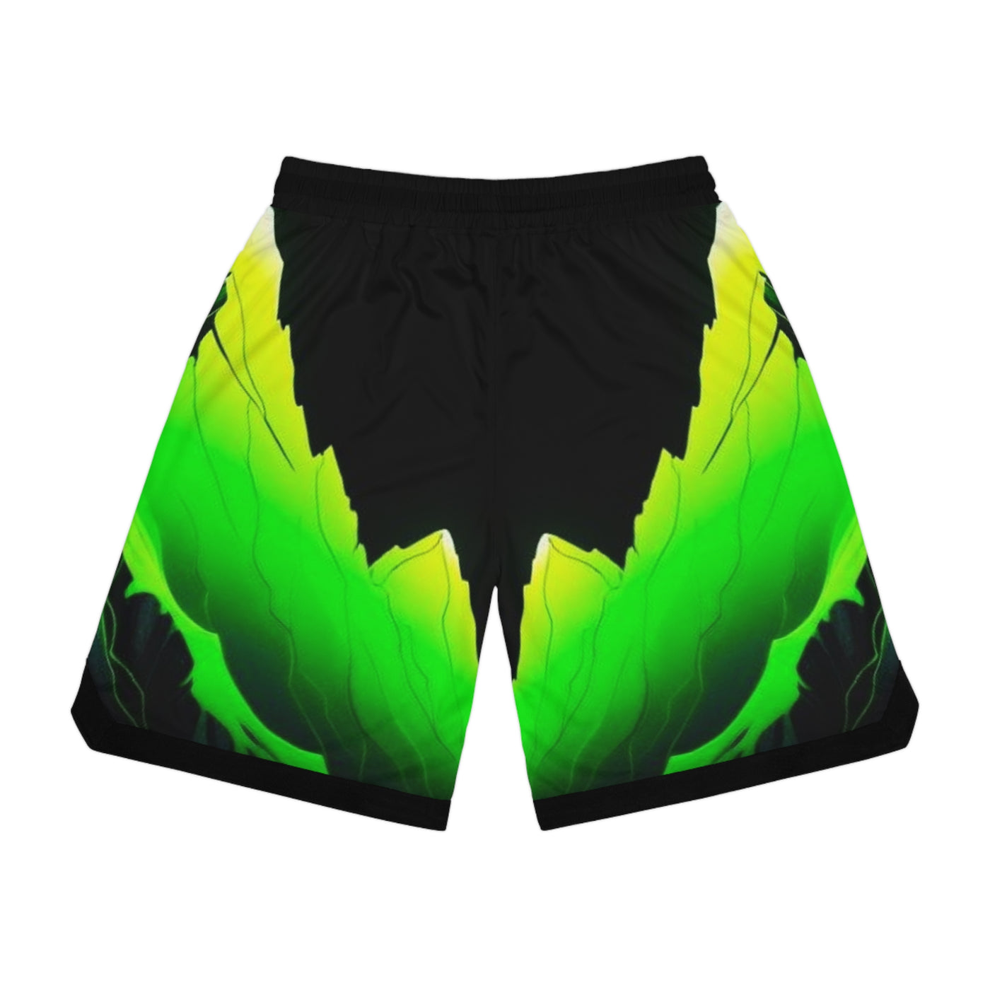Edgy Neon Mountain Shorts