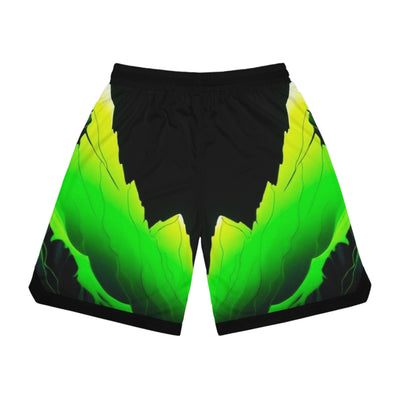 Edgy Neon Mountain Shorts