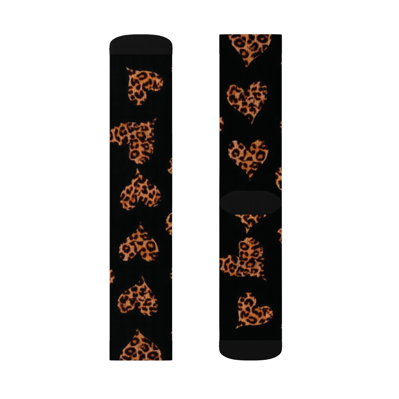 Stylish Leopard Heart Socks