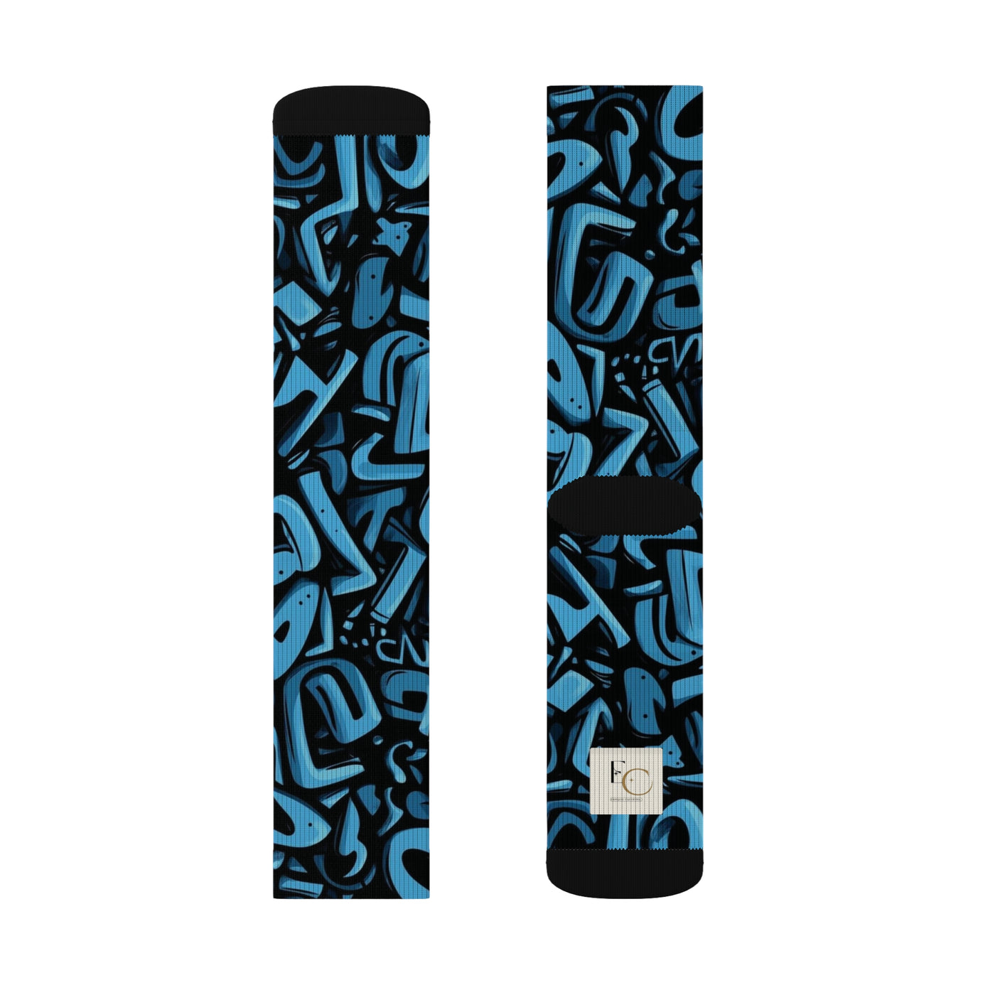 Stylish Blue Fashion Design Socks