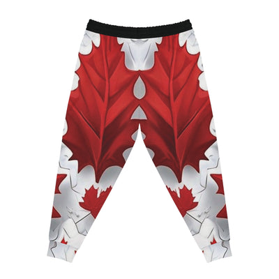 Stylish Red Maple Leaf Joggers
