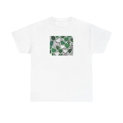 Trendy Heart Pattern T-shirt