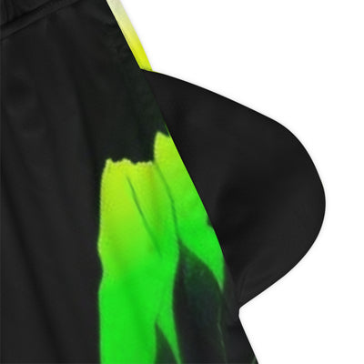 Edgy Neon Mountain Shorts