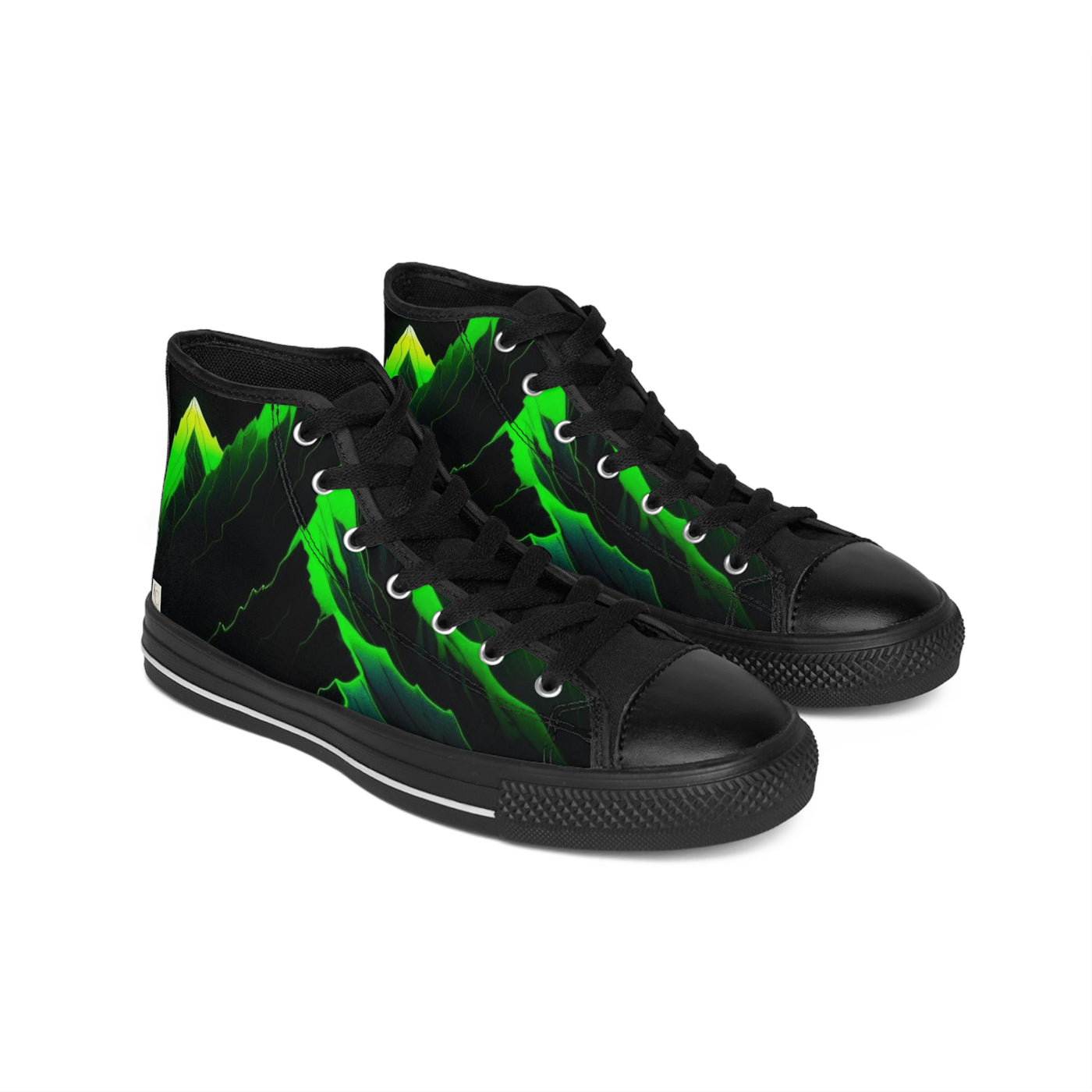 Edgy Neon Mountain Shoes