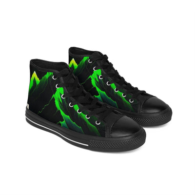 Edgy Neon Mountain Shoes