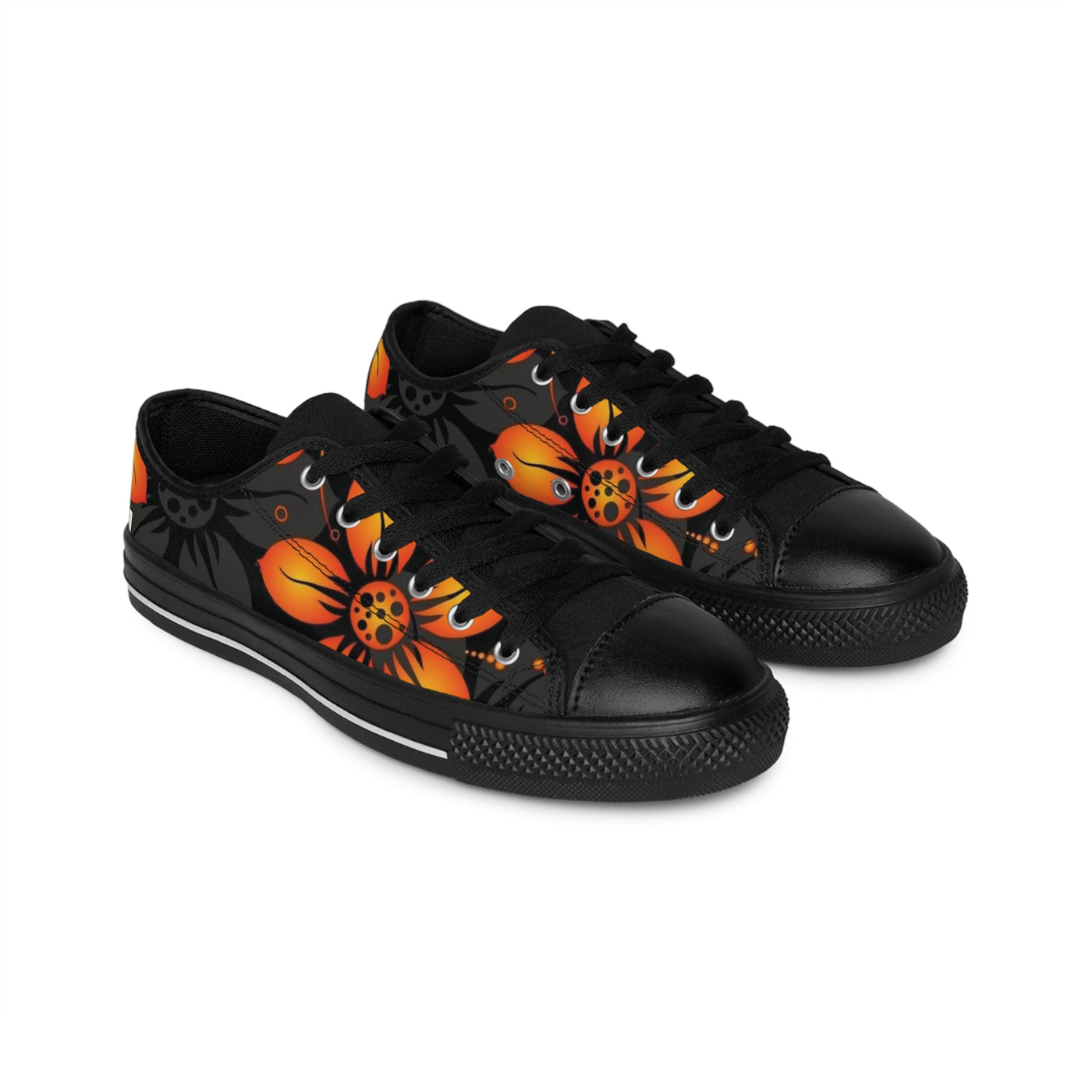 Orange Floral Shoes