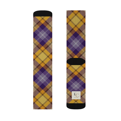 Plaid Purple Socks