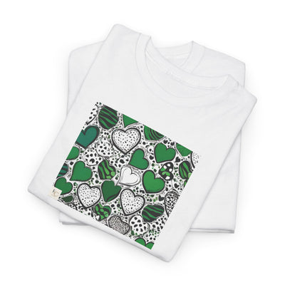 Trendy Heart Pattern T-shirt