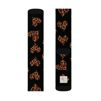 Stylish Leopard Heart Socks