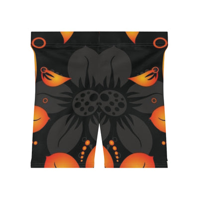 Orange Floral Shorts