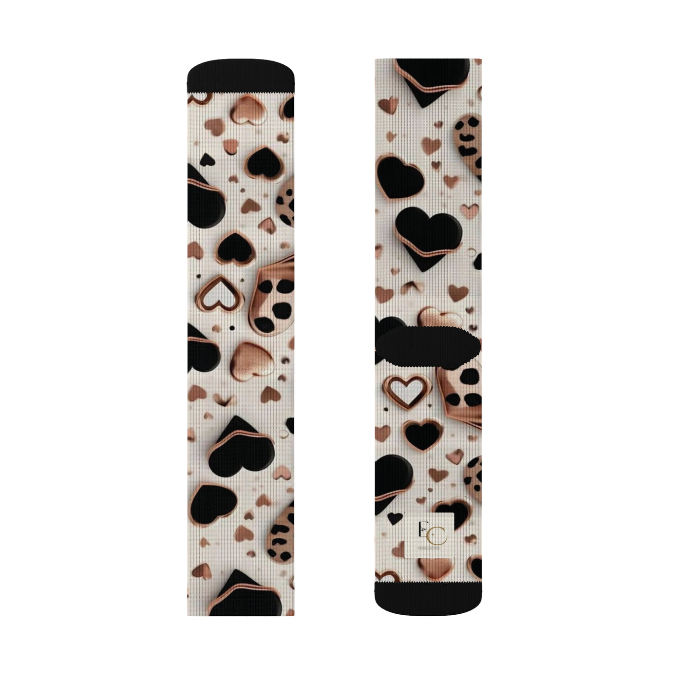 Cheetah Print Hearts Socks
