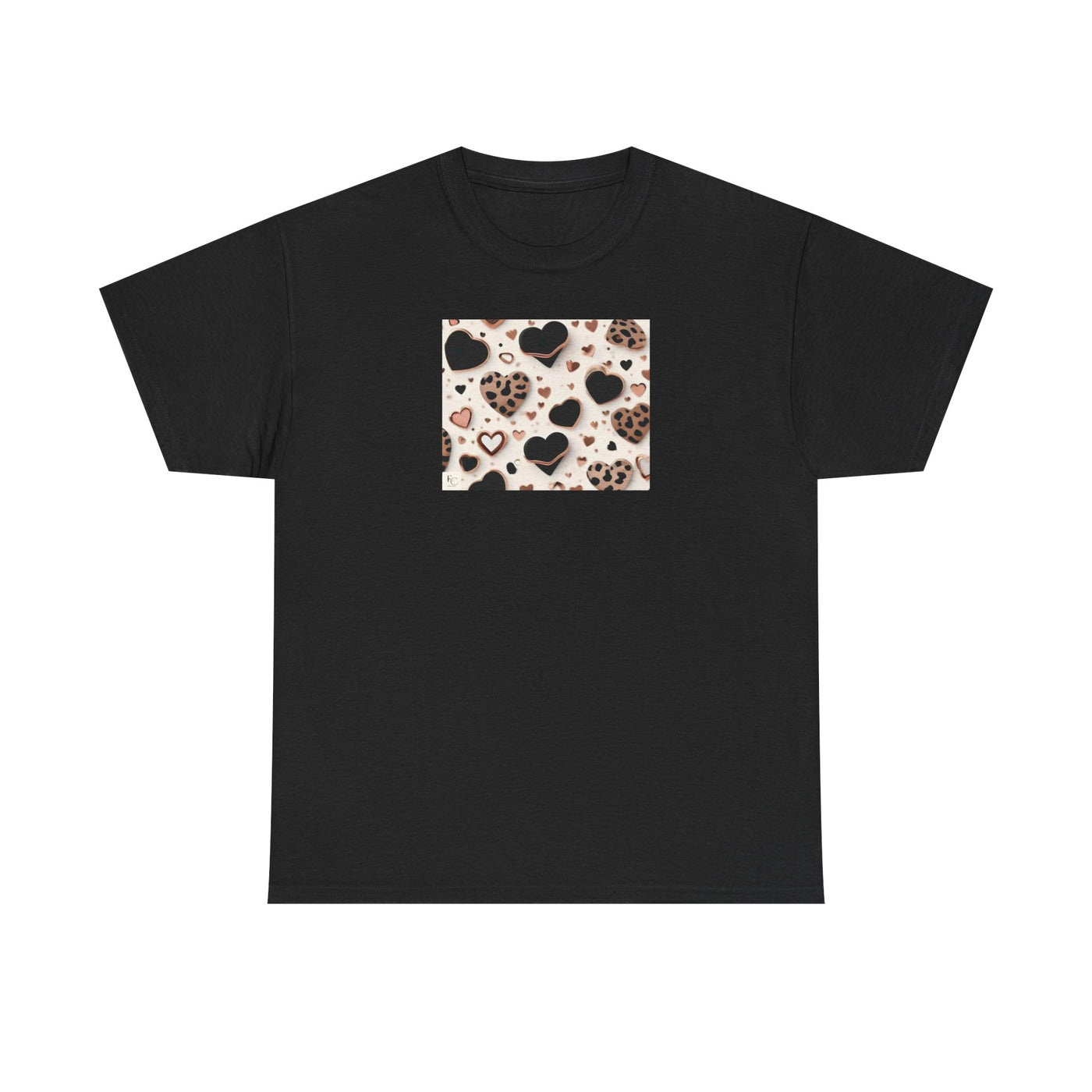 Cheetah Print Hearts T-shirt