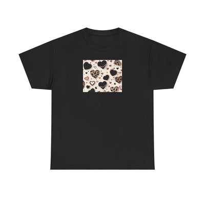 Cheetah Print Hearts T-shirt