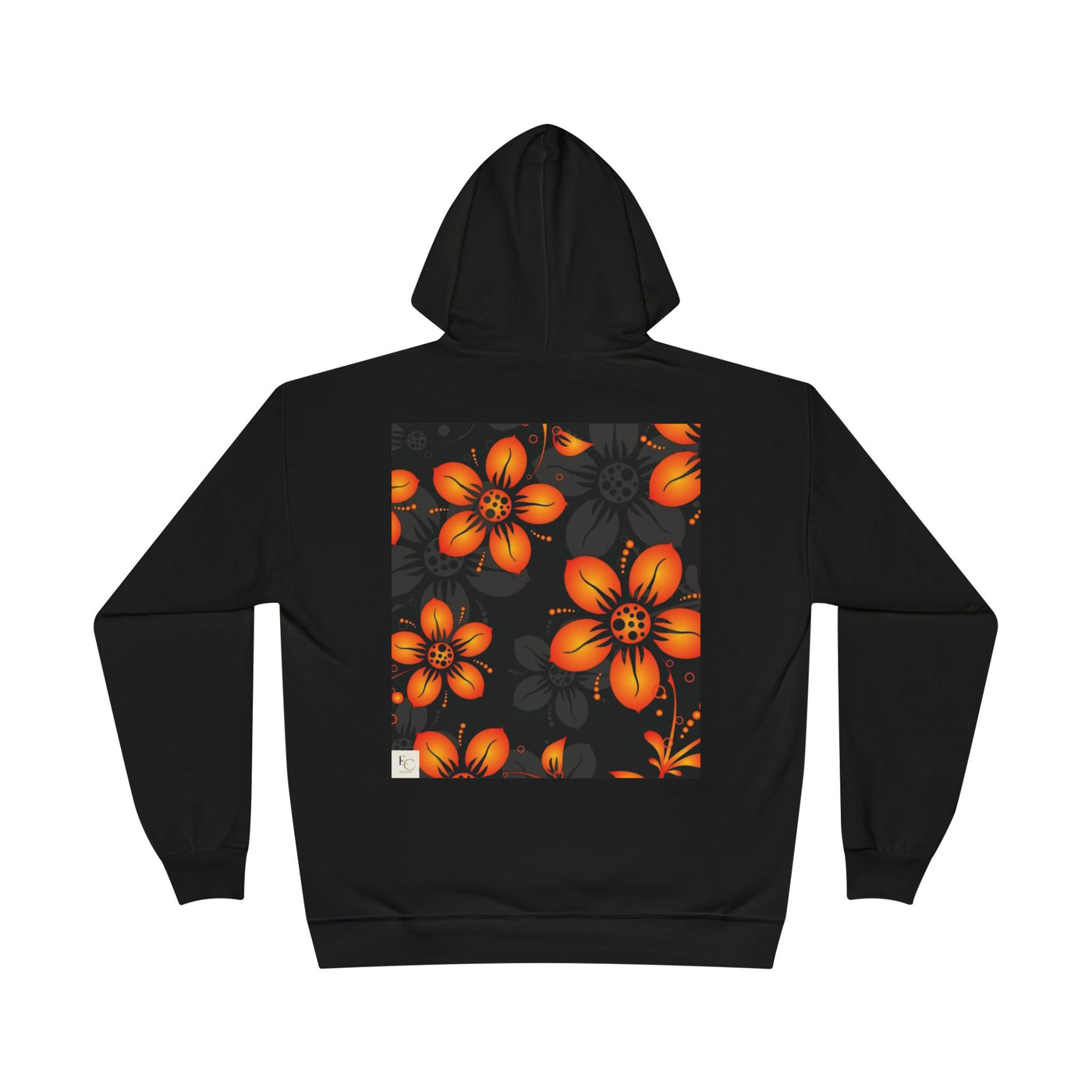 Orange Floral Hoodie