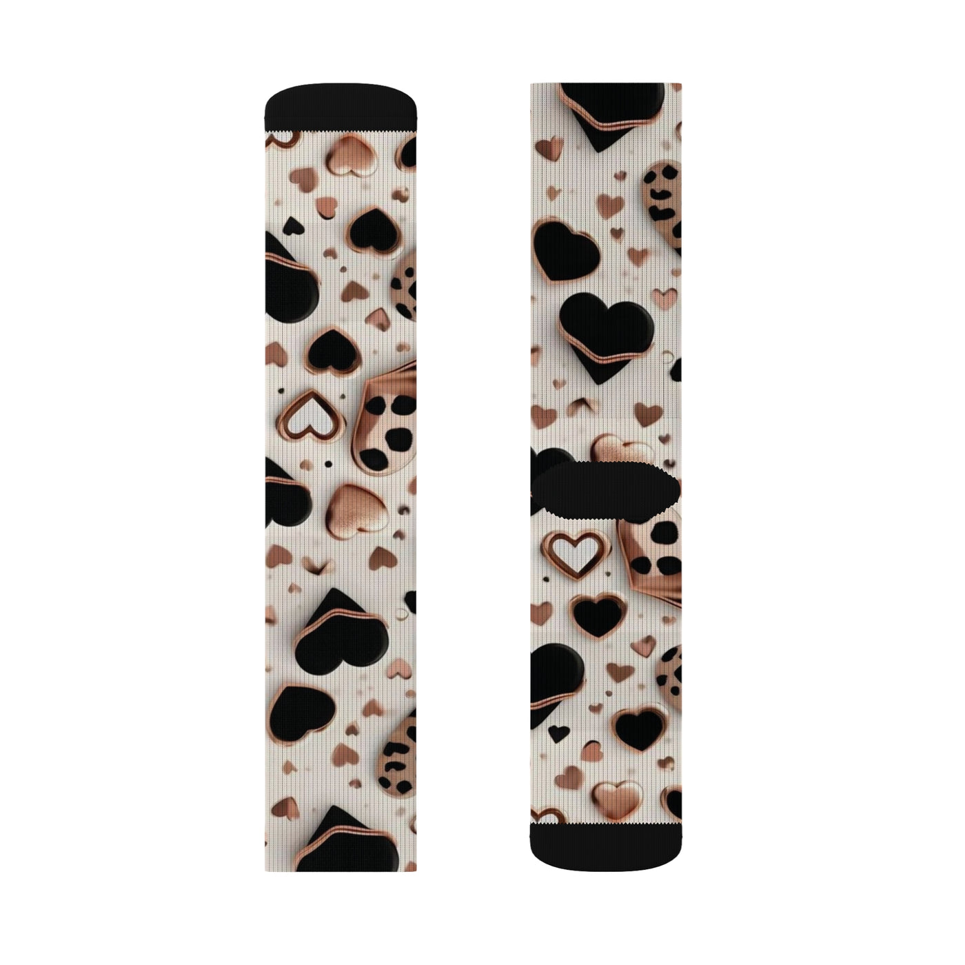 Cheetah Print Hearts Socks
