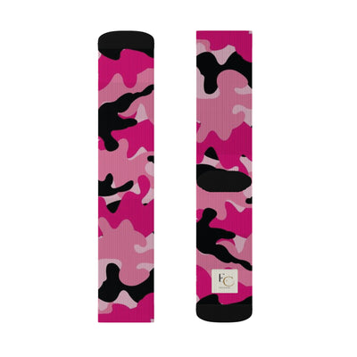 Stylish Pink Camo Socks