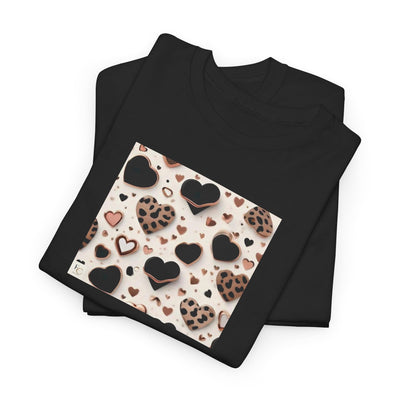 Cheetah Print Hearts T-shirt