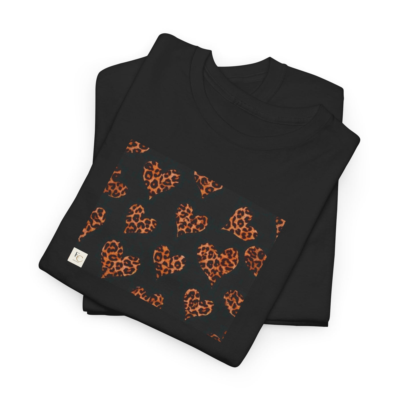 Stylish Leopard Heart T-shirt