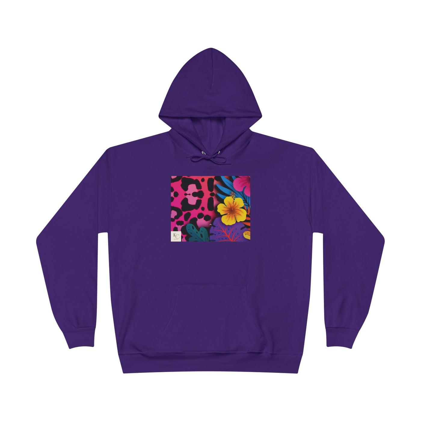 Colorful Floral Leopard Print Hoodie