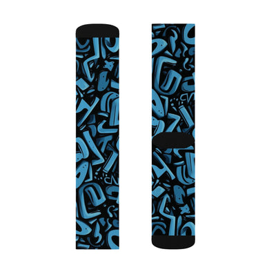 Stylish Blue Fashion Design Socks