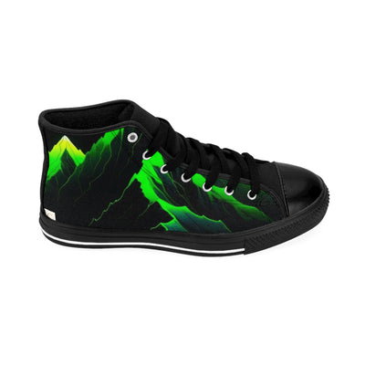 Edgy Neon Mountain Shoes