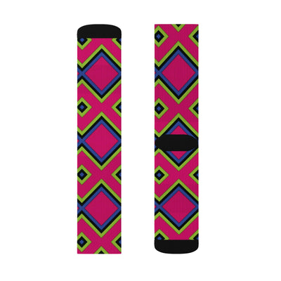 Colorful Diamond Pattern Socks