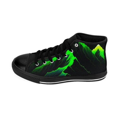 Edgy Neon Mountain Shoes