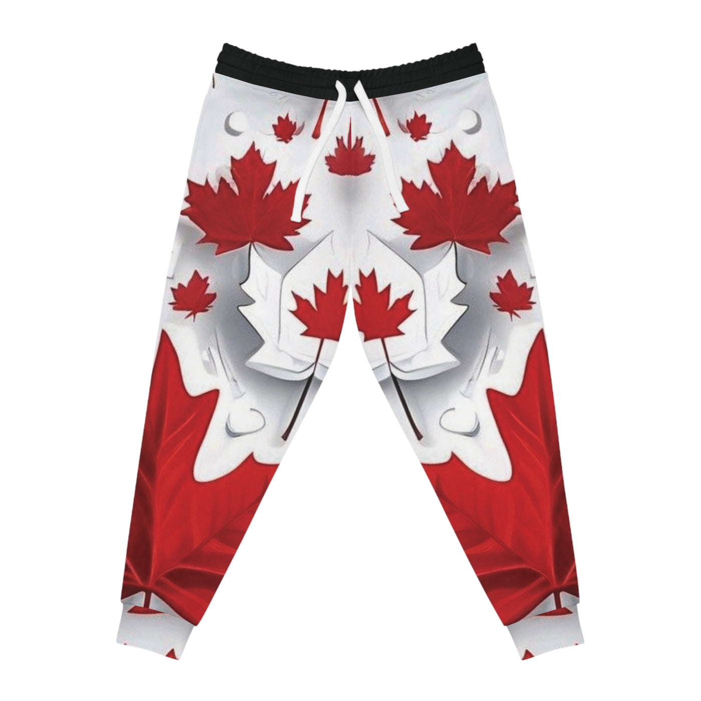 Stylish Red Maple Leaf Joggers
