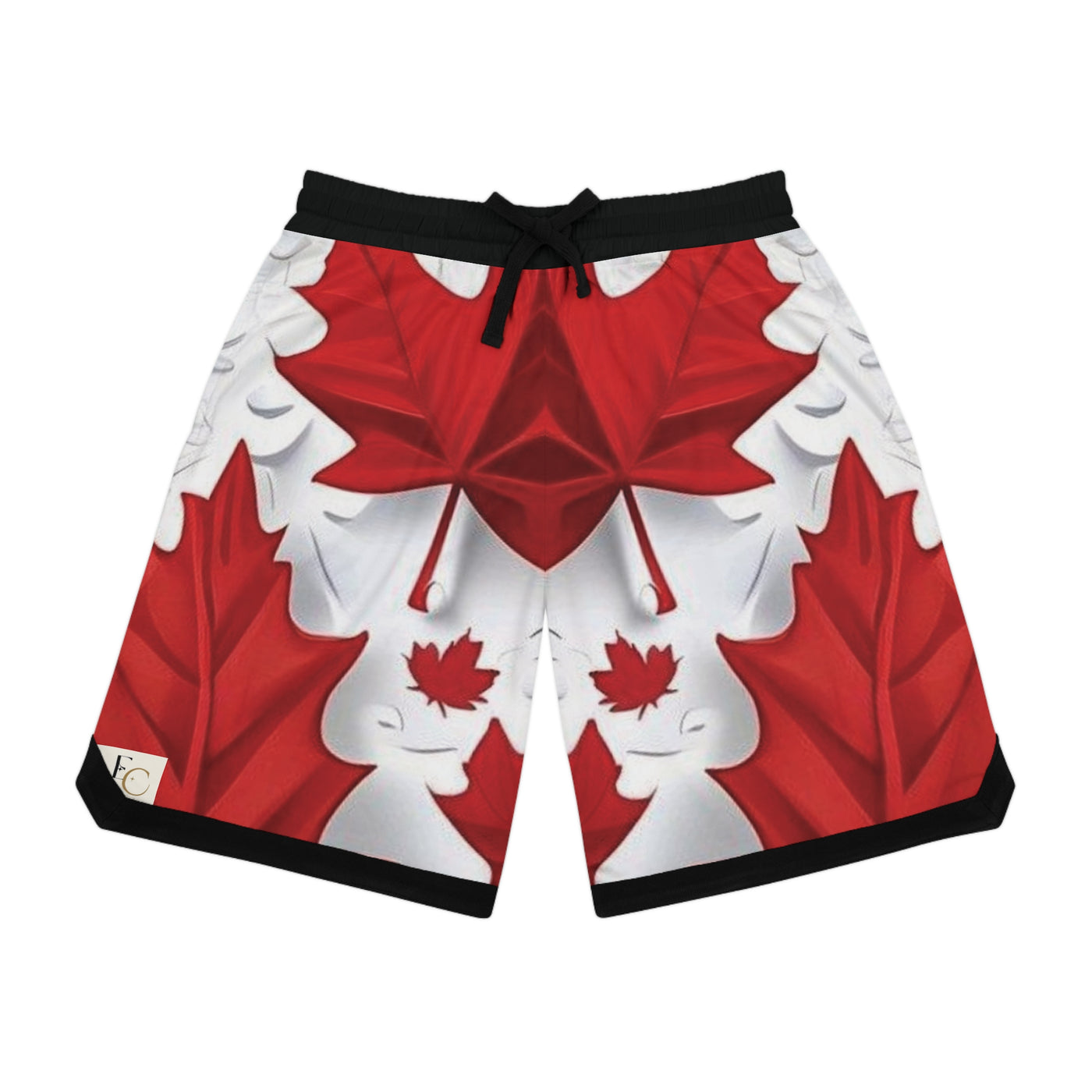 Stylish Red Maple Leaf Shorts