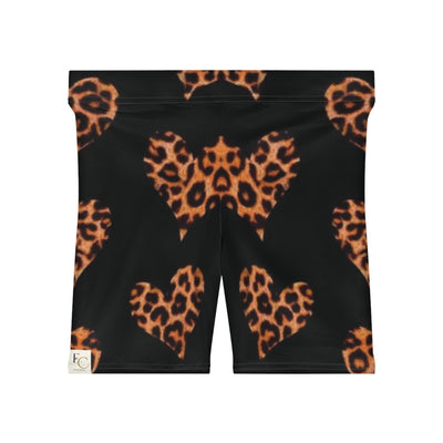 Stylish Leopard Heart Shorts